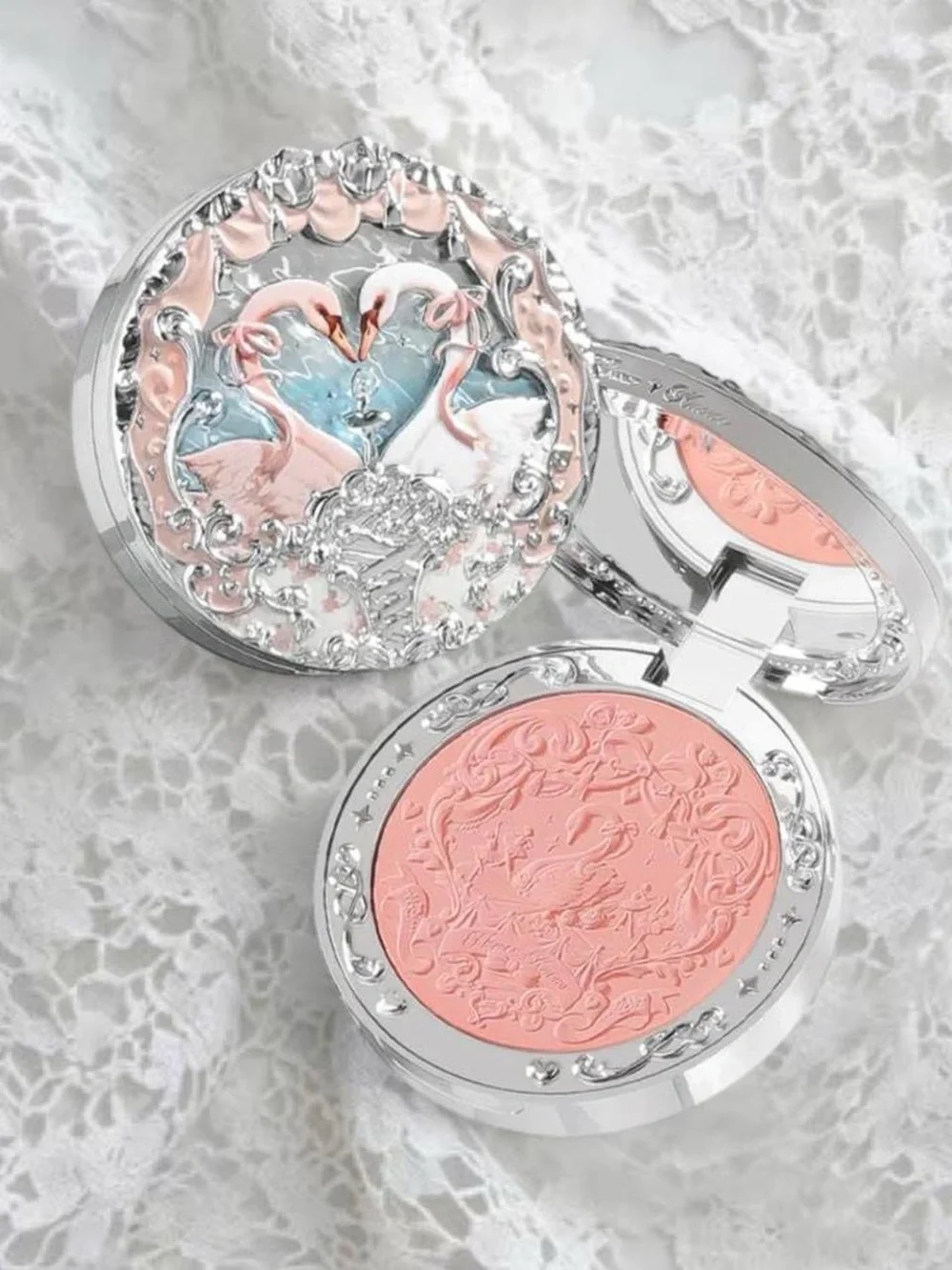 Flower Knows Swan Ballet Embossed Blush in Dreamy Season 🦢☁️